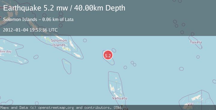 Map of SANTA CRUZ ISLANDS