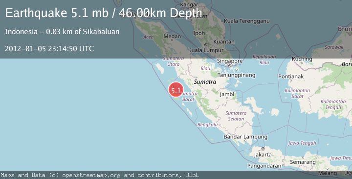 Map of SOUTHERN SUMATRA, INDONESIA
