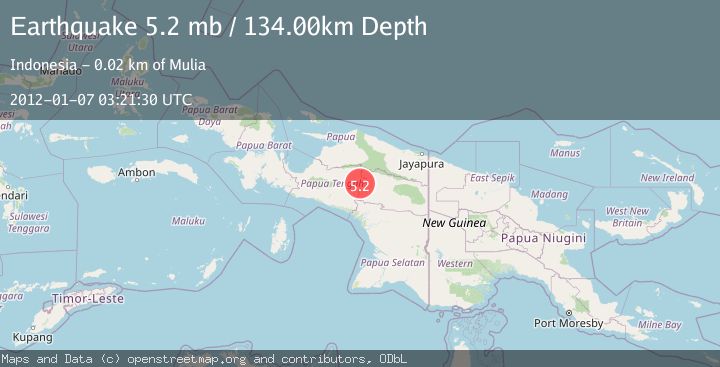 Map of PAPUA, INDONESIA