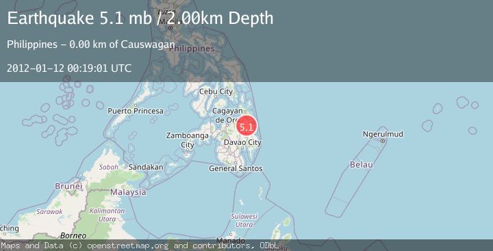Map of MINDANAO, PHILIPPINES