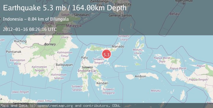 Map of MINAHASA, SULAWESI, INDONESIA