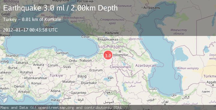 Map of EASTERN TURKEY