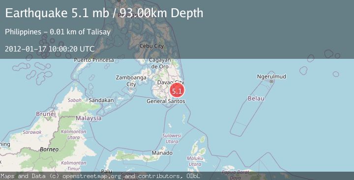 Map of MINDANAO, PHILIPPINES