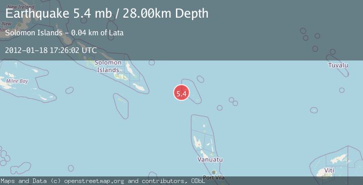 Map of SANTA CRUZ ISLANDS