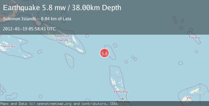 Map of SANTA CRUZ ISLANDS