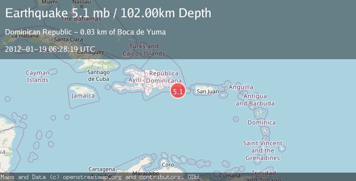 Map of DOMINICAN REPUBLIC REGION