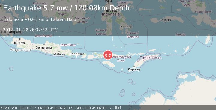 Map of FLORES REGION, INDONESIA