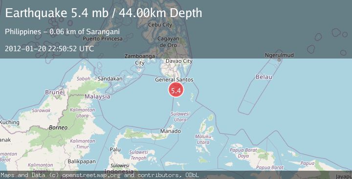 Map of KEPULAUAN SANGIHE, INDONESIA