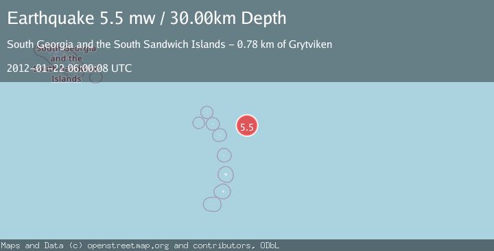 Map of SOUTH SANDWICH ISLANDS REGION