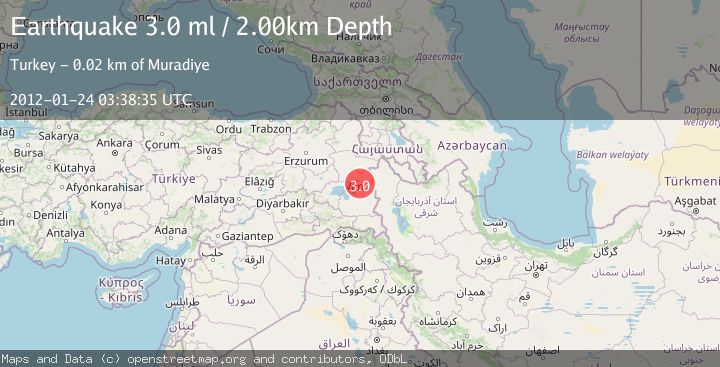 Map of EASTERN TURKEY