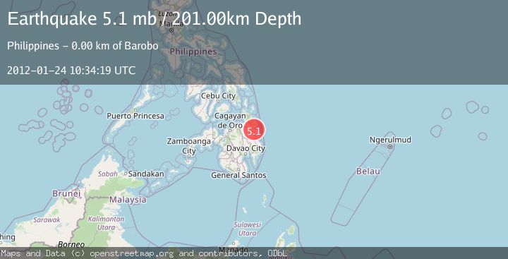 Map of MINDANAO, PHILIPPINES