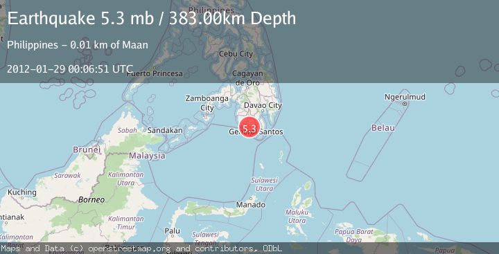 Map of MINDANAO, PHILIPPINES