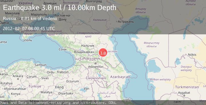 Map of CAUCASUS REGION, RUSSIA