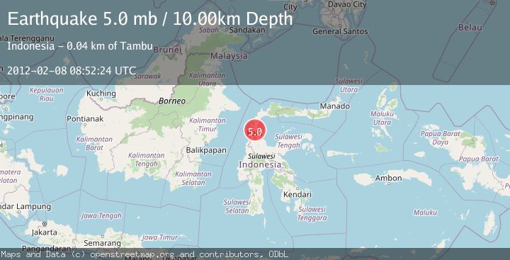 Map of MINAHASA, SULAWESI, INDONESIA