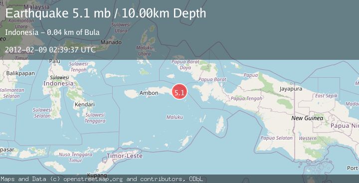 Map of SERAM, INDONESIA