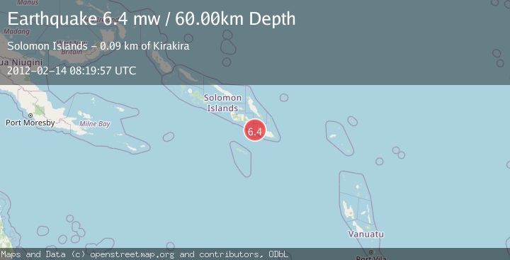 Map of SOLOMON ISLANDS