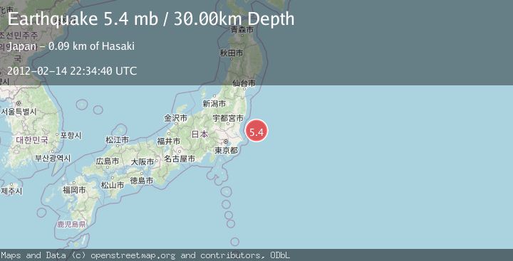 Map of NEAR EAST COAST OF HONSHU, JAPAN