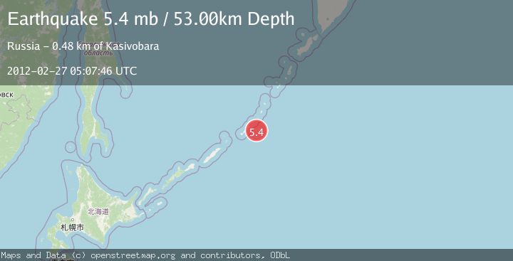 Map of KURIL ISLANDS