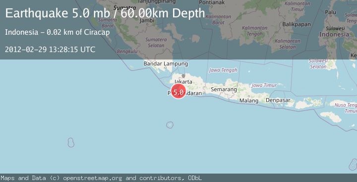Map of JAVA, INDONESIA
