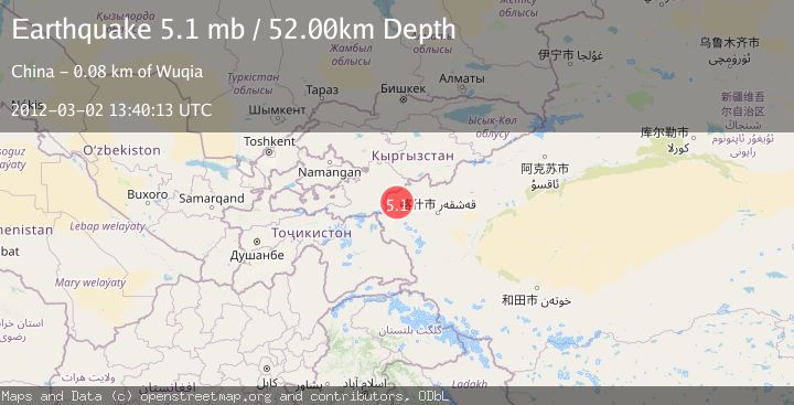 Map of SOUTHERN XINJIANG, CHINA