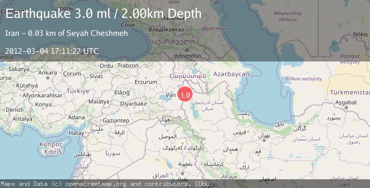 Map of TURKEY-IRAN BORDER REGION