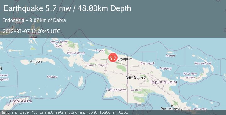 Map of PAPUA, INDONESIA