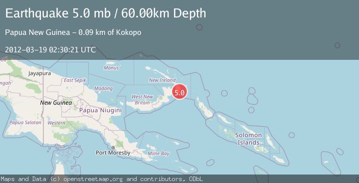 Map of NEW IRELAND REGION, P.N.G.