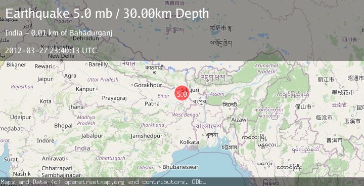 Map of NEPAL-INDIA BORDER REGION