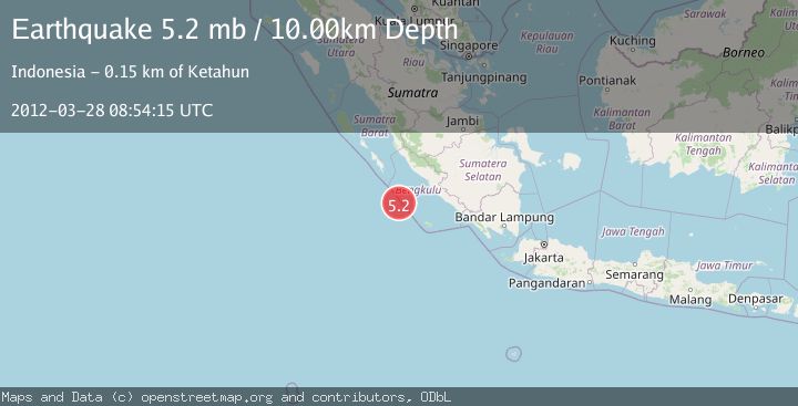 Map of SOUTHERN SUMATRA, INDONESIA