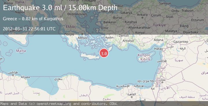 Map of DODECANESE ISLANDS, GREECE