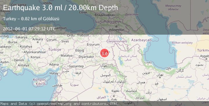 Map of EASTERN TURKEY
