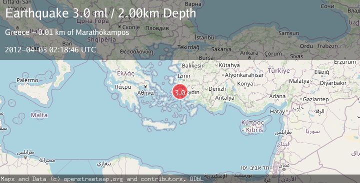 Map of DODECANESE ISLANDS, GREECE