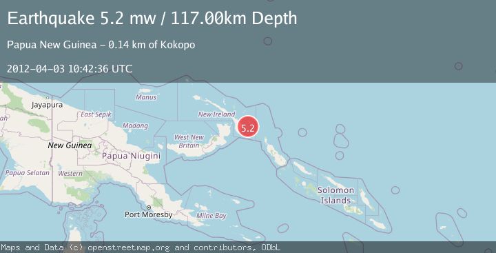 Map of NEW IRELAND REGION, P.N.G.