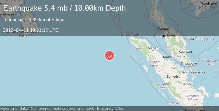 Map of OFF W COAST OF NORTHERN SUMATRA