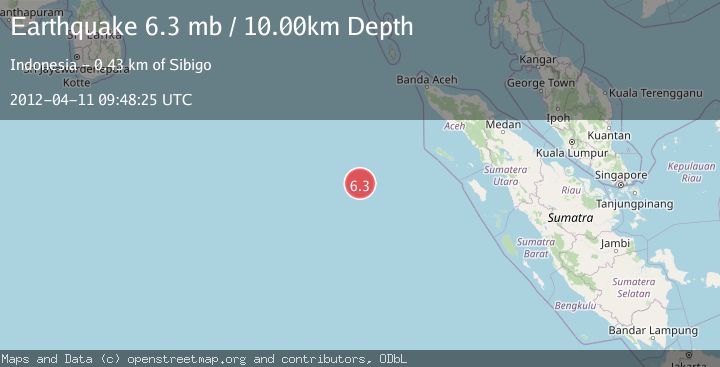 Map of OFF W COAST OF NORTHERN SUMATRA