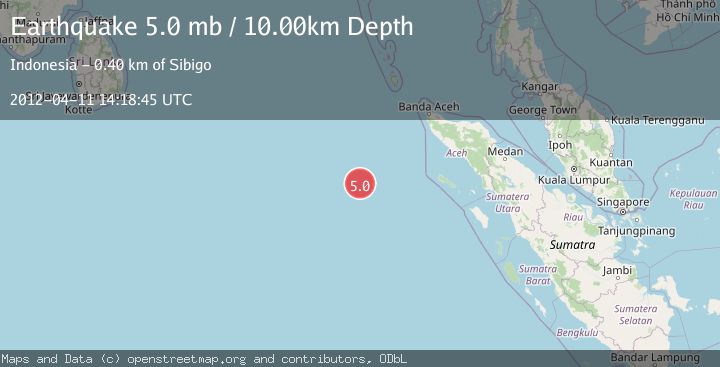 Map of OFF W COAST OF NORTHERN SUMATRA