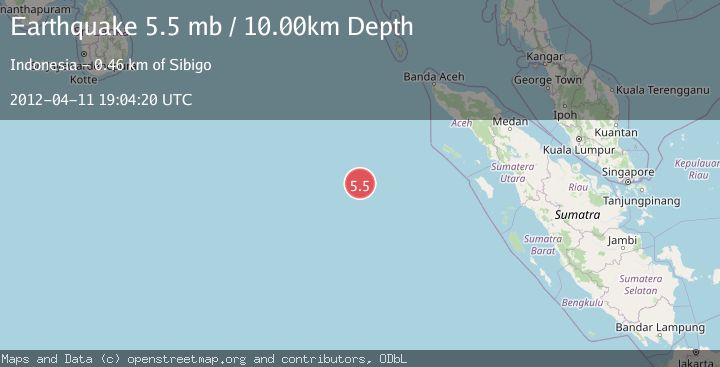Map of OFF W COAST OF NORTHERN SUMATRA