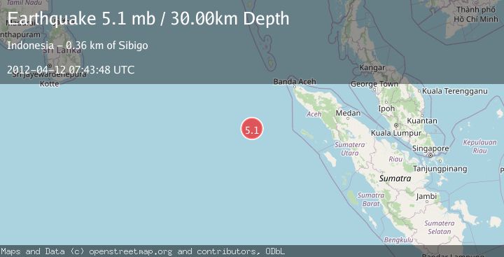 Map of OFF W COAST OF NORTHERN SUMATRA