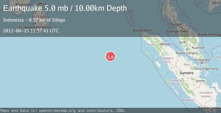 Map of OFF W COAST OF NORTHERN SUMATRA