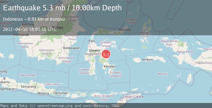 Map of SULAWESI, INDONESIA