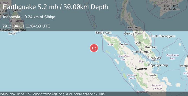 Map of OFF W COAST OF NORTHERN SUMATRA