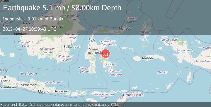 Map of SULAWESI, INDONESIA