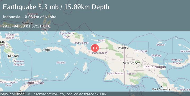 Map of PAPUA, INDONESIA