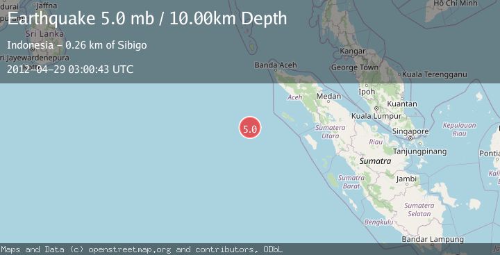 Map of OFF W COAST OF NORTHERN SUMATRA