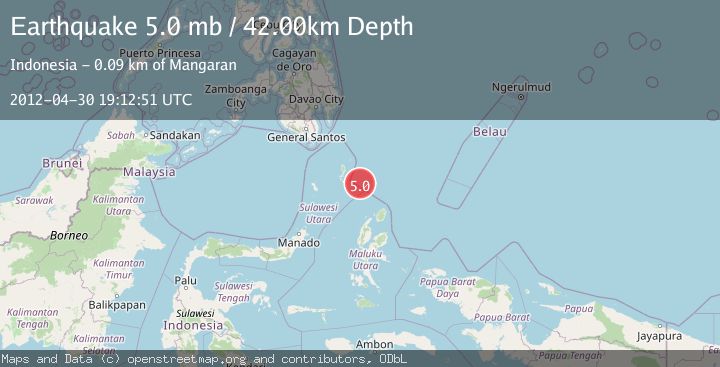 Map of KEPULAUAN TALAUD, INDONESIA