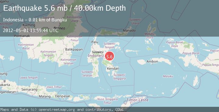Map of SULAWESI, INDONESIA