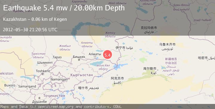 Map of EASTERN KAZAKHSTAN