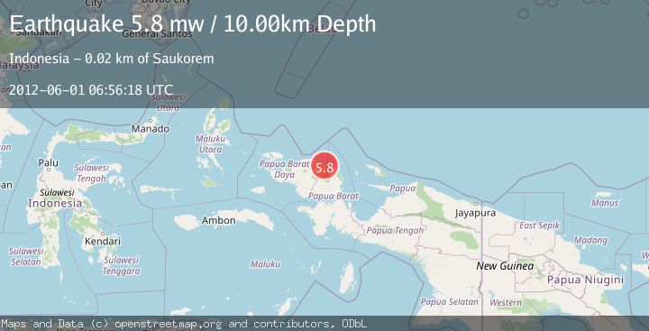 Map of NEAR N COAST OF PAPUA, INDONESIA