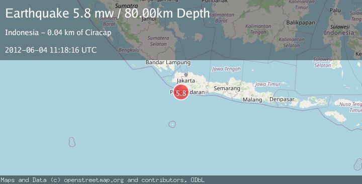 Map of JAVA, INDONESIA
