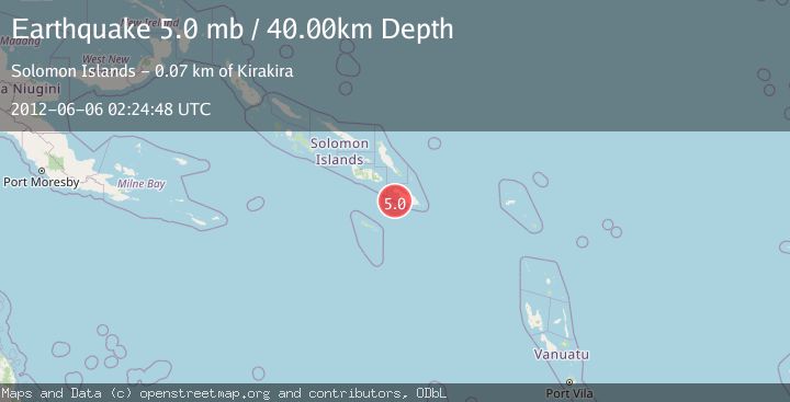 Map of SOLOMON ISLANDS